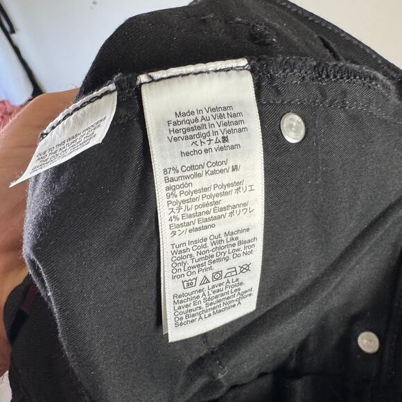 J.Crew 2003 Petite Bootcut Jeans Womens 24P Black Mid Rise Button Zip Fly CC514 - Picture 6 of 7